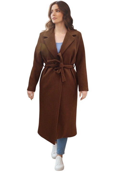 Palton cu cordon maro de dama, S/M