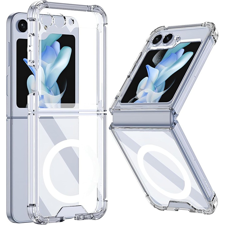 Калъф за Samsung Galaxy Z Flip 7 FE / Flip 6, Тънък, Удароустойчив, Против пожълтяване, Прозрачен