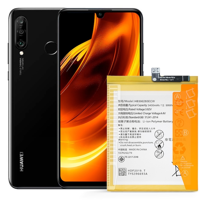 Baterie HB396285ECW pentru Huawei P20, 3400 mAh, NOWACELL