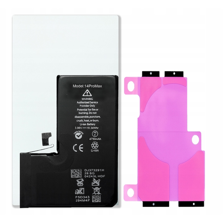 Bateria pentru iPhone 14 Pro Max, cu capacitate marita, 4750 mAh, NOWACELL