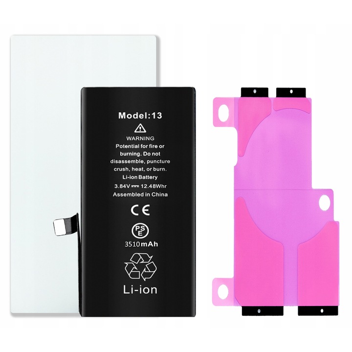 Akkumulátor iPhone 13-hoz, megnövelt kapacitású, 3510 mAh, NOWACELL