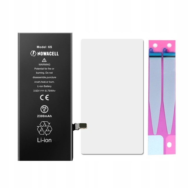 Bateria pentru iPhone 6S, cu capacitate marita, 2300 mAh, NOWACELL