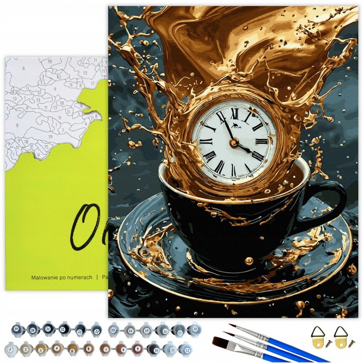 Комплект за рисуване по номера Oh Art!®, "Кафене" – картина 50x40 см с 26 цвята, идеална творческа дейност за релаксация и развитие на артистични умения за всички възрасти