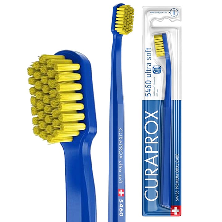 Curaprox CS 5460 Ultra Soft manuális fogkefe, 5460 ultra puha sörte, ergonomikus kialakítás, választható szín