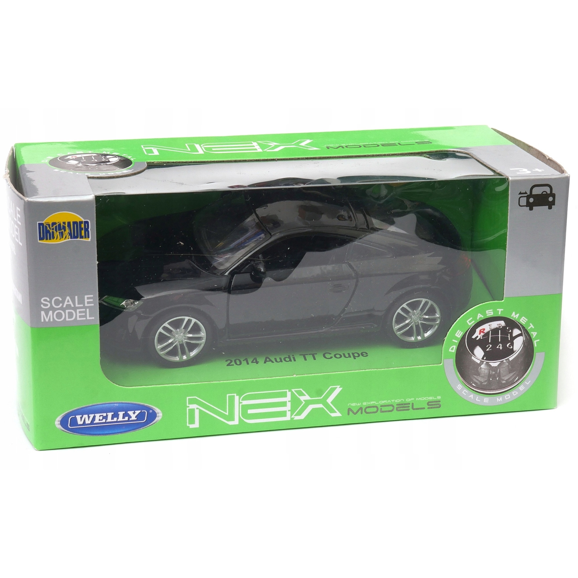 Modellino Welly Audi TT Nero Scala 1:34 &ndash; Diecast Nuovo In Confezione