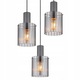 Lampa suspendată Globo TULIVAR, 3 abajure, gri, 48x150cm