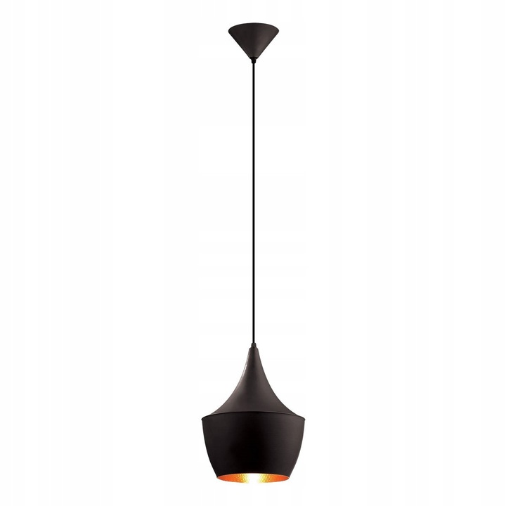 Lampa suspendată Italux Maya, neagră, metal, E27, înălțime ajustabilă 1200 mm