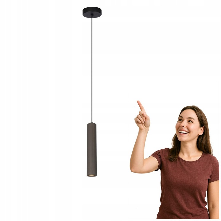 Lampa suspendată Italux RILOK, aluminiu maro, 130cm, punct de lumină GU10