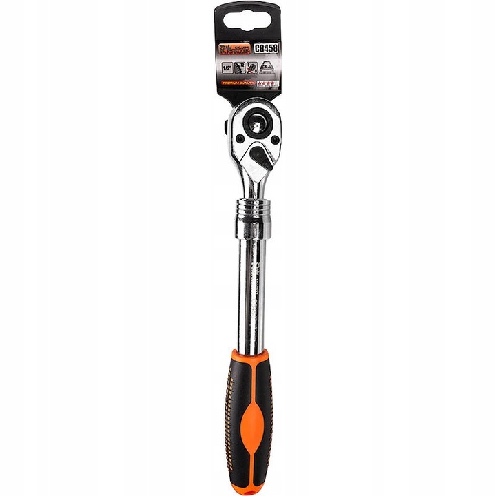Set 2 chei tubulare cu clichet RICHMANN 1/2", 72 dinti, otel crom-vanadiu, maner ergonomic