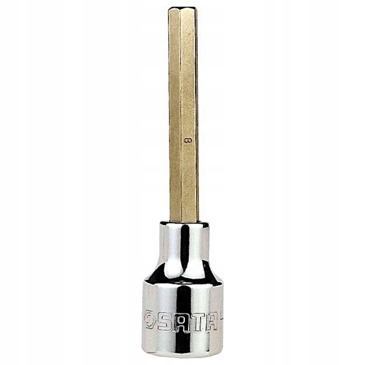 Cheie tubulară Sata 1/2 HEX, 10mm, lungime 125mm, un singur bit