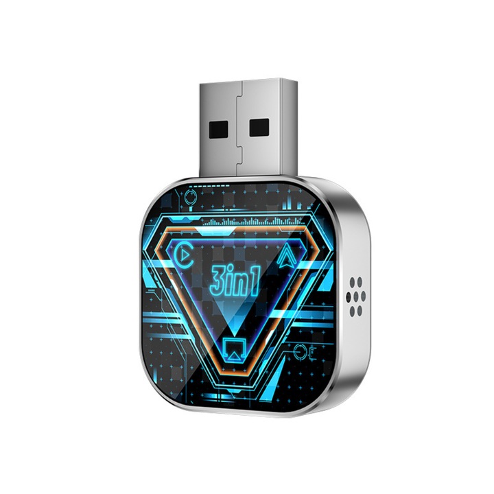 Adaptor CarPlay Wireless & Android Auto Juloria, Apple CarPlay Wireless Adapter pentru iPhone, Plug & Play, Control Siri