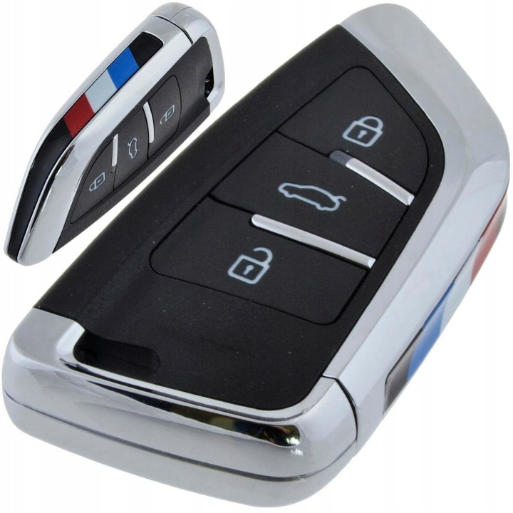 Telecomandă auto universală KeyDIY ZB02-3, 3 butoane, argintiu cu negru