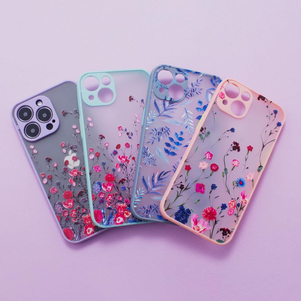 Carcasa Flower Design compatibila cu iPhone 12 Pro Max, Roz