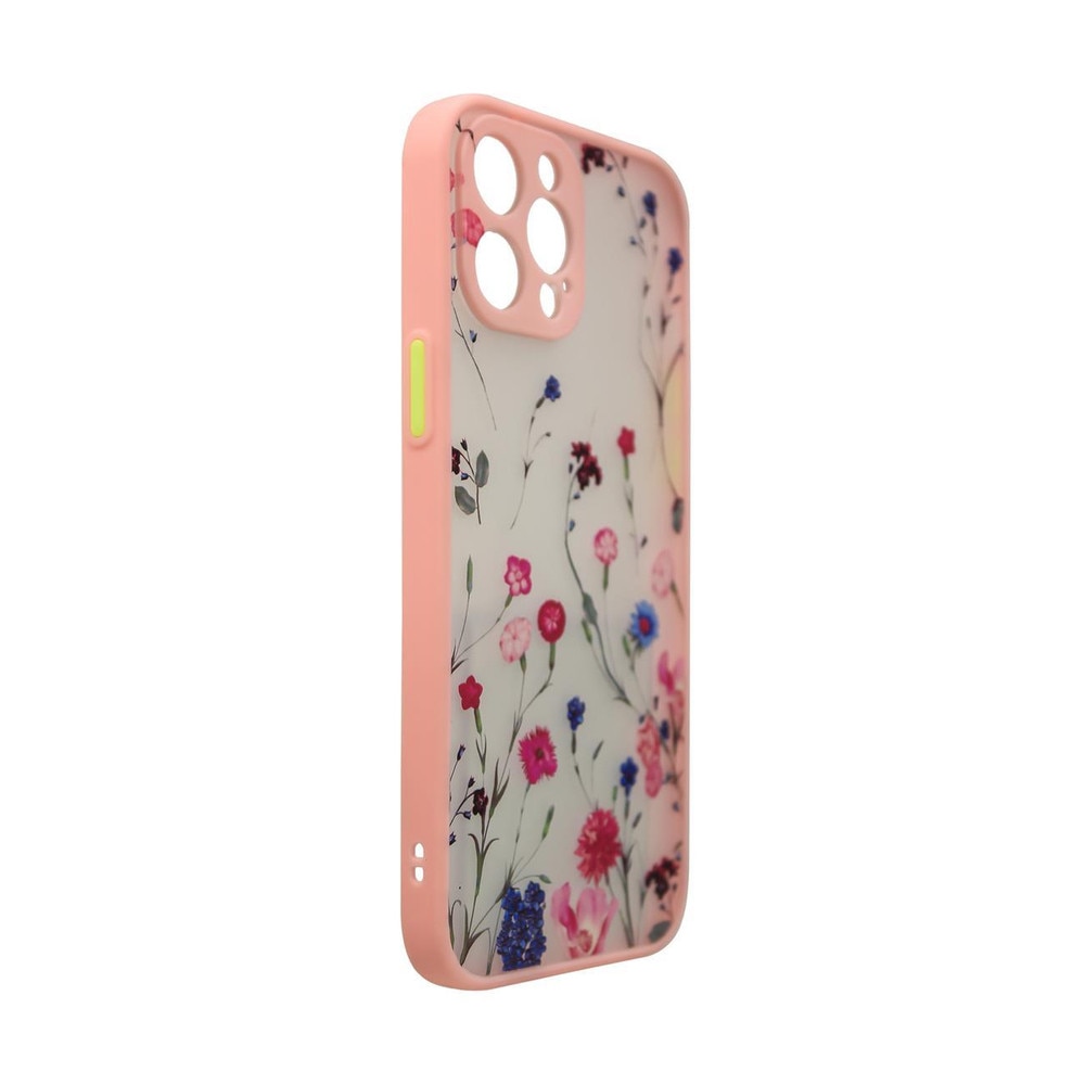 Carcasa Flower Design compatibila cu iPhone 12 Pro Max, Roz
