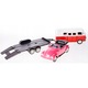 Volkswagen T1 és Bogár autómodell, fém, 1:34/39, 30x9x9cm