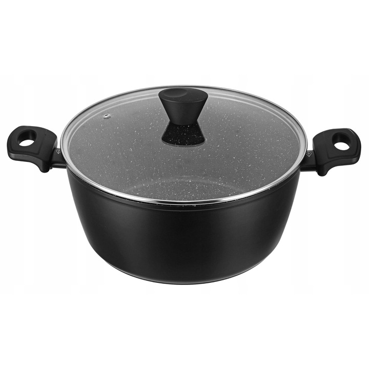 Тенджера с капак 26см, ILAG, Индукция, Газ, Незалепващо покритие