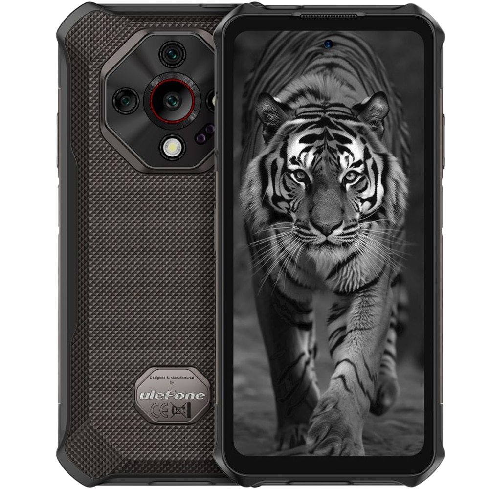 Telefon mobil Ulefone Armor X16, Dual SIM, 4G, Helio G91, 6.56-inch 90Hz IPS, 12GB RAM / 128GB, NFC, 10360mAh, IP68/IP69K, Android 15, Wasteland Shadow