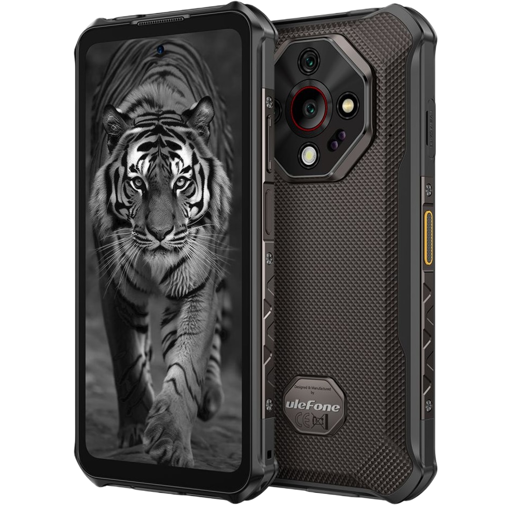 Telefon mobil Ulefone Armor X16, Dual SIM, 4G, Helio G91, 6.56-inch 90Hz IPS, 12GB RAM / 128GB, NFC, 10360mAh, IP68/IP69K, Android 15, Wasteland Shadow