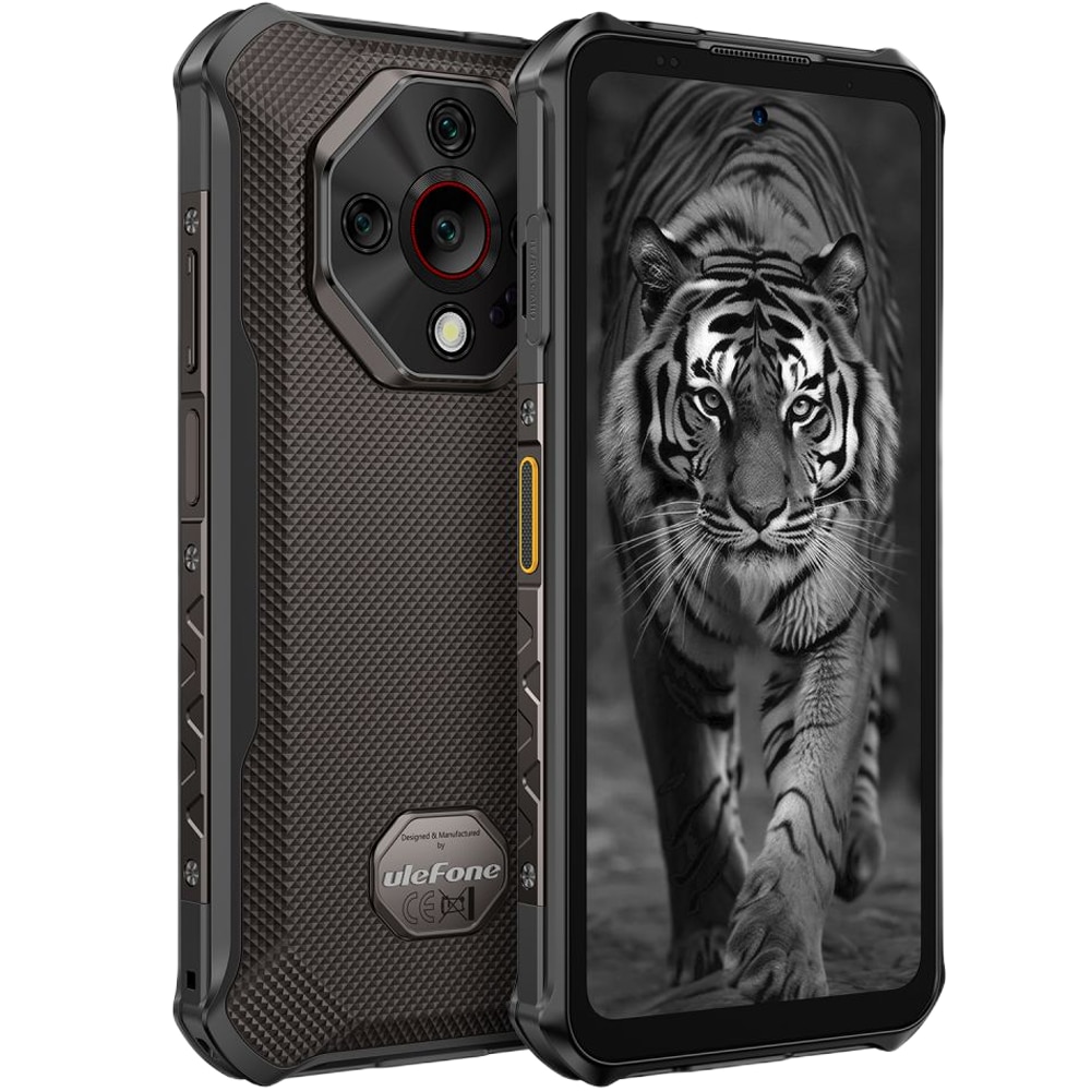 Telefon mobil Ulefone Armor X16, Dual SIM, 4G, Helio G91, 6.56-inch 90Hz IPS, 12GB RAM / 128GB, NFC, 10360mAh, IP68/IP69K, Android 15, Wasteland Shadow