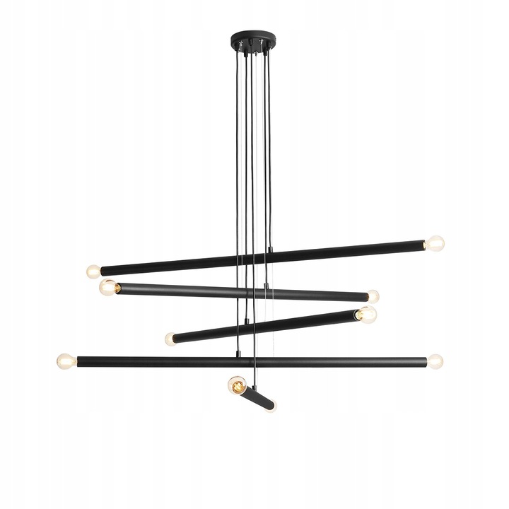 Lampa Suspendata Aldex Tubo Black 1072M1, 10xE14, 110cm