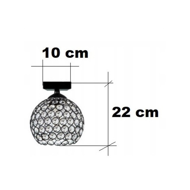 Lampa Suspendata NAPOLI 1-805P LED, Neagra, Metal, E27
