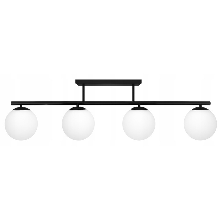 Lampa Suspendata Neagra LED NORDI 4xE27, 85cm
