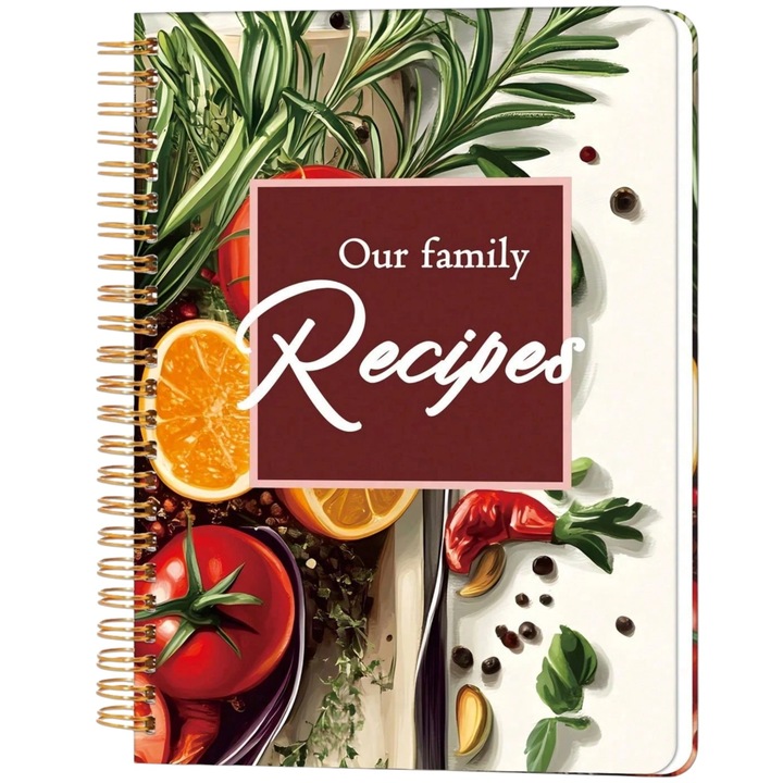 Caiet de retete, nescrisa, 110 pagini goale