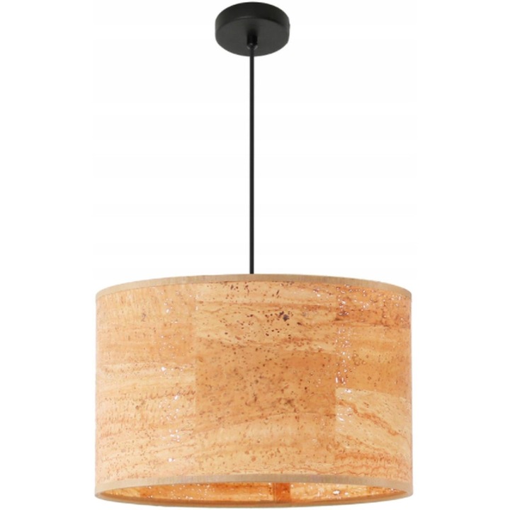 Lampex Koris Barna Függőlámpa, 60W, E27, Fém, Természetes Parafa