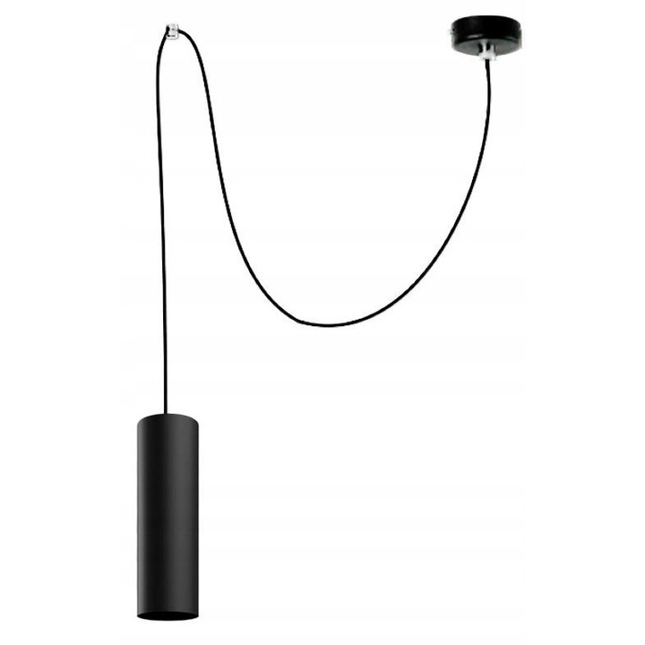 Lampa Suspendata Lampex Aranos 1, Black Metal, GU10