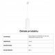 Lampa Suspendata Satinna 1xE27, 100cm, Alb Mat, Design Modern