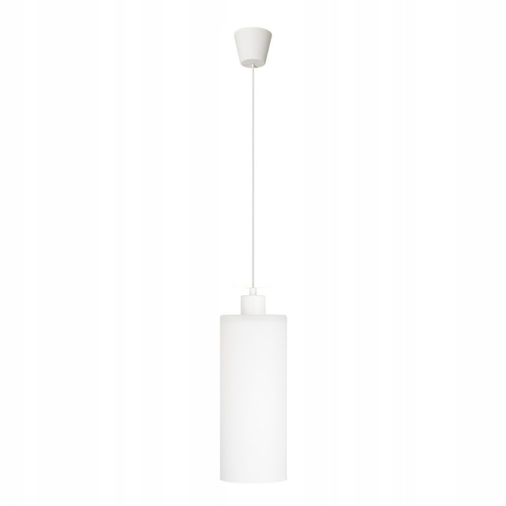 Lampa Suspendata Satinna 1xE27, 100cm, Alb Mat, Design Modern