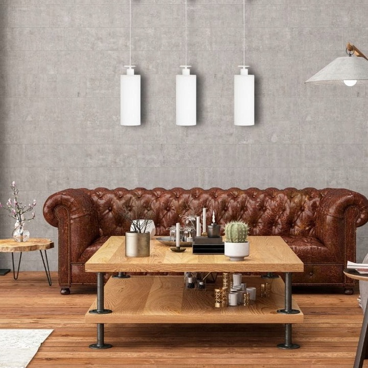 Lampa Suspendata Satinna 1xE27, 100cm, Alb Mat, Design Modern
