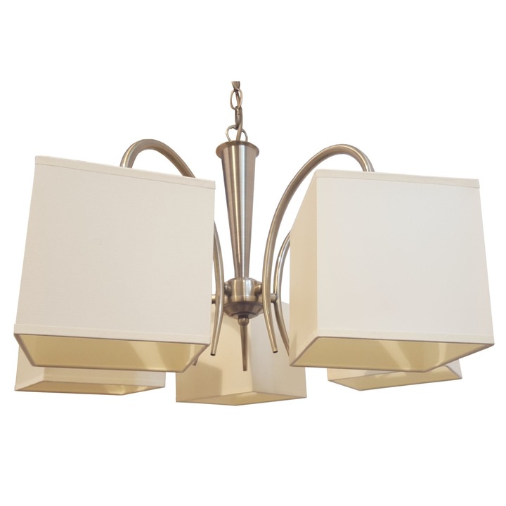 Lampa Suspendata METTE, Stil Clasic, 5xE27, Patina Aurie