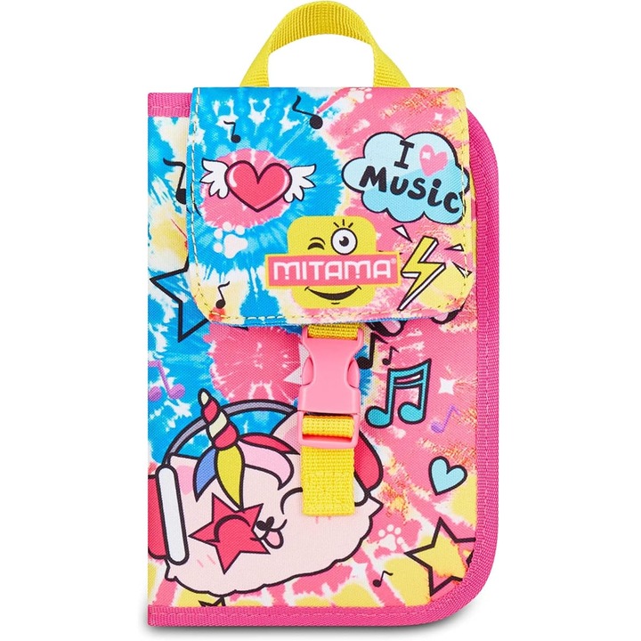 Mitama felszerelt tolltartó, macska design, 1 rekesz, 2 fül, 43 darab, 14x8.5x23.5cm