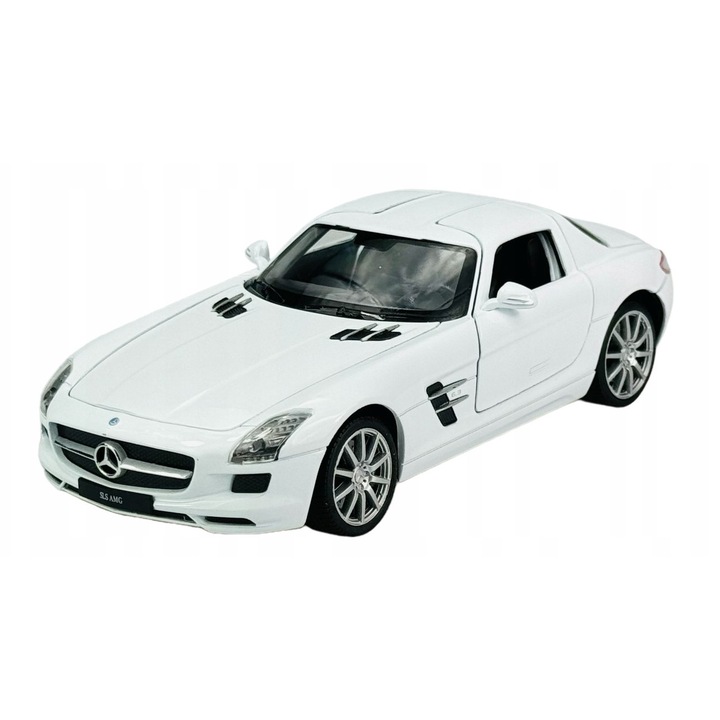 Welly Mercedes-Benz SLS AMG fém autómodell, fehér, 1:24