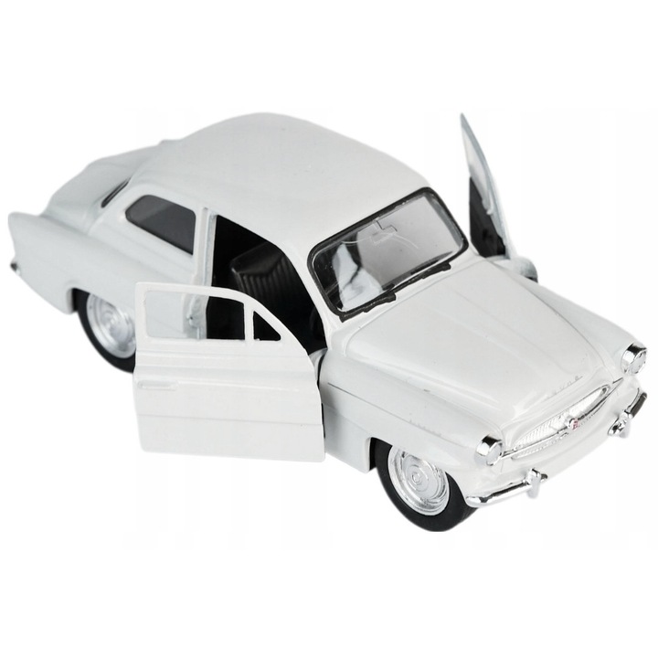 Játékautó Skoda Octavia Old Timer, Welly, 1:34-39 méretarány, fehér, fém, gumikerekekkel