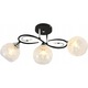Lustra Lincoln, Lampex, 3 becuri E27, negru mat, 58x18cm