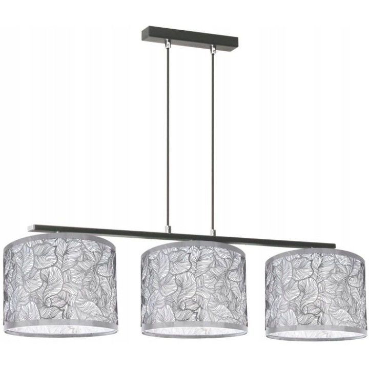 Lustra Lampex Piwonia, 3xE27, 60W, neagră, 95x81cm