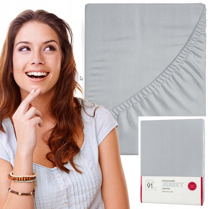 Cearsaf cu elastic 100% Bumbac Jersey 220x240cm, 30cm