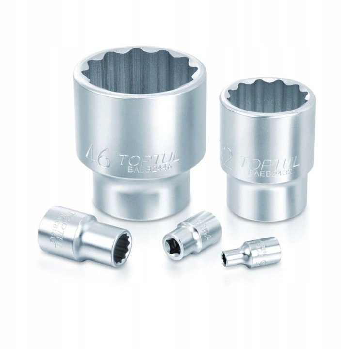 Set Chei Tubulare TOPTUL BAEB1219, 19 buc, CrV, ergonomic