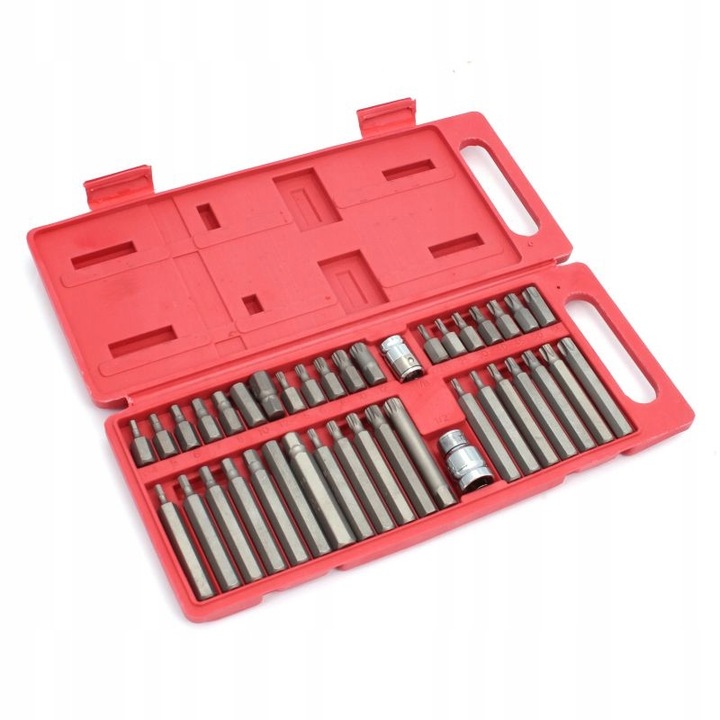 Set Chei Torx Lungi XL-Tools, 40 Piese, Cr.V, Cutie Depozitare, Lungimi 30x75mm