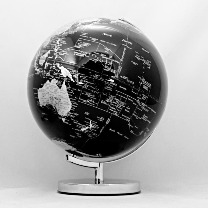 Glob O964 MASCAGNI iluminat negru cu diametrul de 30 cm