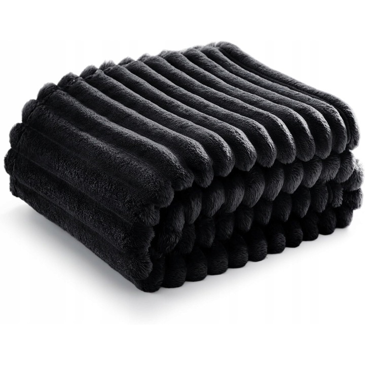 Patura polara 150x200cm, microfibra ultra-moale, design elegant, perna pentru canapea sau pat