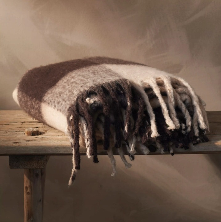 Patură Holmen, 127x152cm, poliester, maro