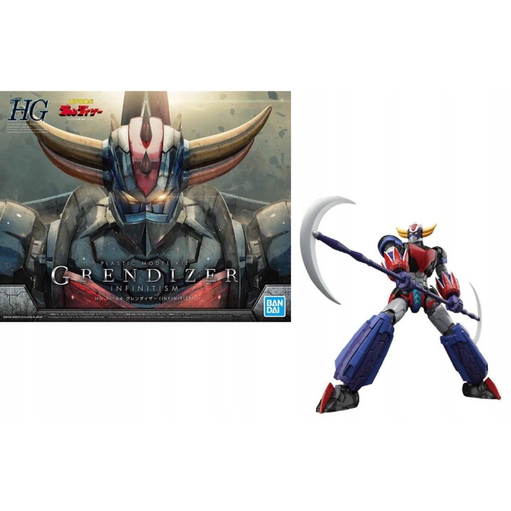 Фигурка Grendizer HG 1/144, Bandai, 20 см, комплект, предварително оцветени части