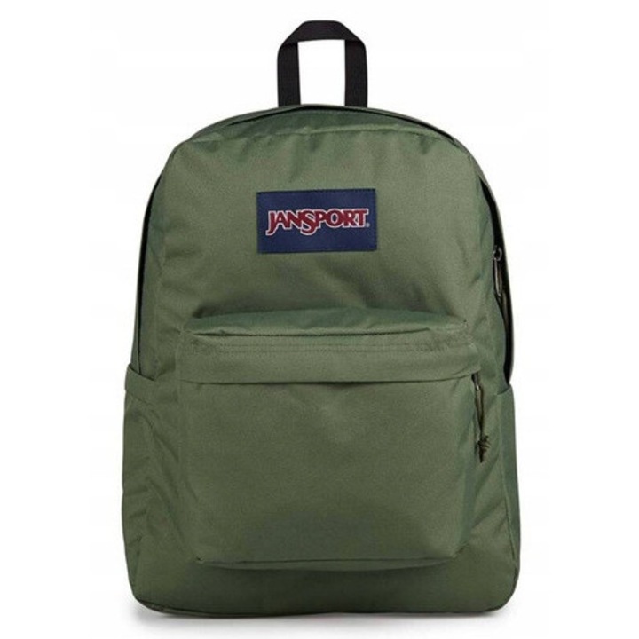 Rucsac JanSport SuperBreak Plus - Green Cargo, Unisex, Compartiment pentru laptop