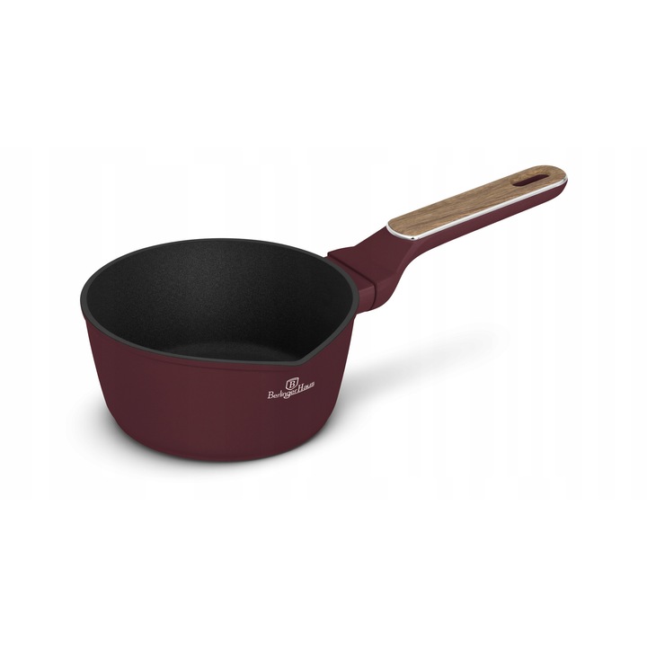 Cratita BerlingerHaus Leonardo Nordic 16cm, Aluminiu Forjat, TitanPro, Bordo Mat, 1.2L
