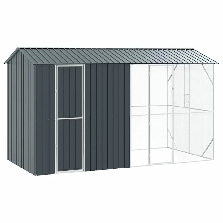 Cusca pentru pasari vidaXL, Antracit 430 x 208 x 247 cm Otel galvanizat