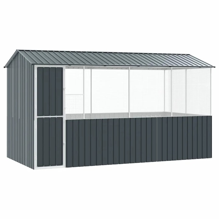 Cusca pentru pasari vidaXL, Antracit 410 x 210 x 230 cm Otel galvanizat