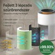 AirBliss™ légtisztító, 3 az 1-ben szűrő HEPA H13, aktív szén, előszűrő, por elleni, antibakteriális, hangulatvilágítás, érintőképernyő, 3 üzemmód, alvó mód, automata mód, időzítő, automatikus kikapcsolás, hordozható, csendes, fehér